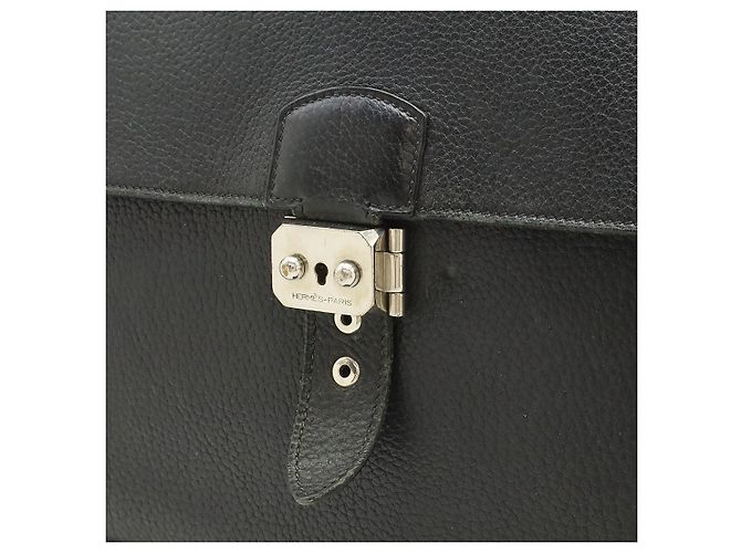 Hermès Hermes Sac a Depeches41 Togo Valigetta Nero - vista 9