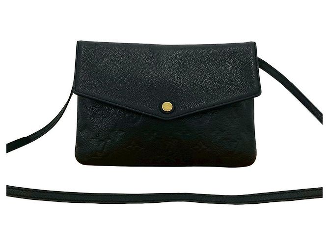 Borsa a tracolla Louis Vuitton Twice in pelle Monogram Empreinte Nero - vista 2