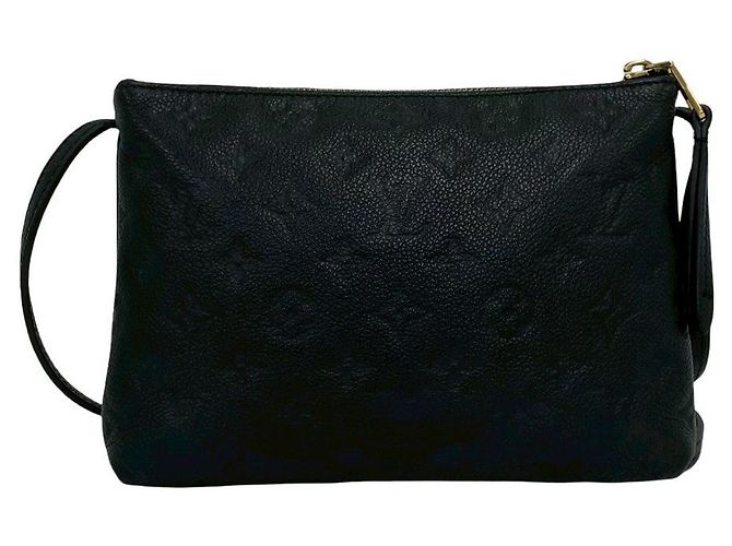 Borsa a tracolla Louis Vuitton Twice in pelle Monogram Empreinte Nero - vista 4
