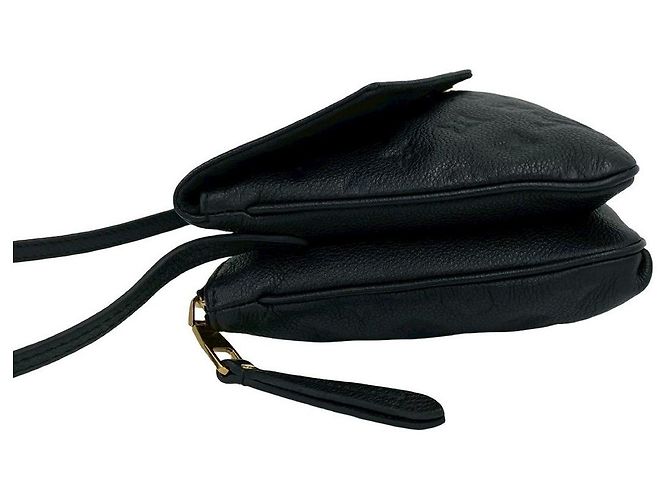 Borsa a tracolla Louis Vuitton Twice in pelle Monogram Empreinte Nero - vista 6
