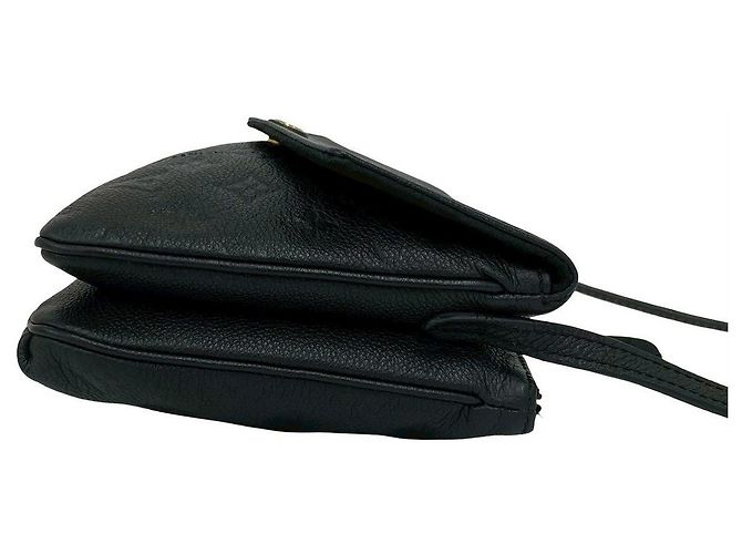 Borsa a tracolla Louis Vuitton Twice in pelle Monogram Empreinte Nero - vista 7