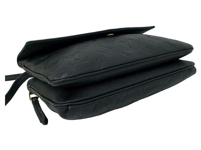 Borsa a tracolla Louis Vuitton Twice in pelle Monogram Empreinte Nero - vista 8