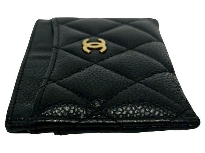 Tarjetero de piel caviar Chanel Negro - vista 5