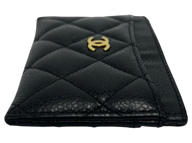 Tarjetero de piel caviar Chanel Negro - vista 6