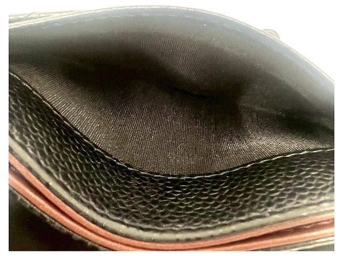 Tarjetero de piel caviar Chanel Negro - vista 9