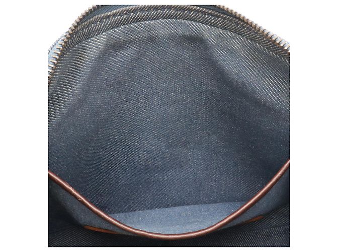 Céline Borsa a Spalla Celine Macadam Denim Canvas Blu - vista 8