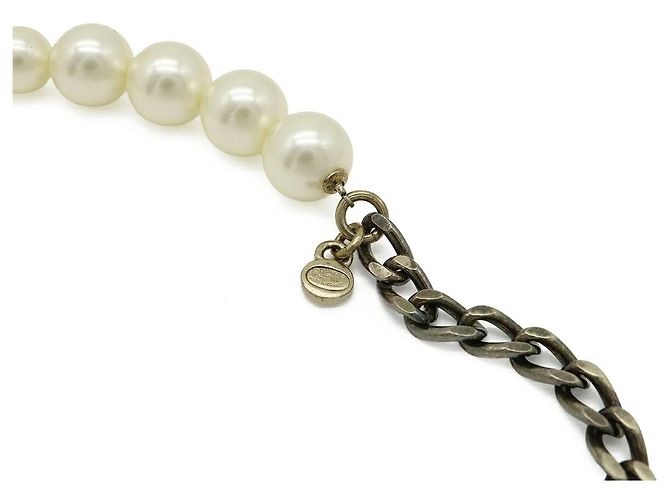 Cinturón Chanel Coco Mark Pearl Dorado Metálico - vista 6
