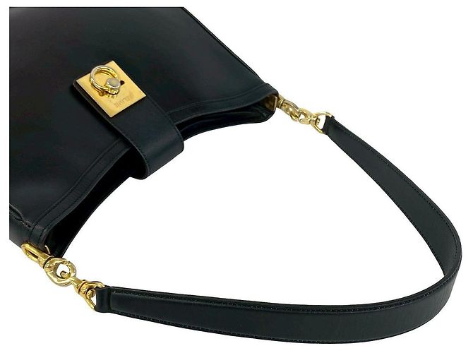Céline Borsa a tracolla in pelle di vitello CELINE Nero - vista 5