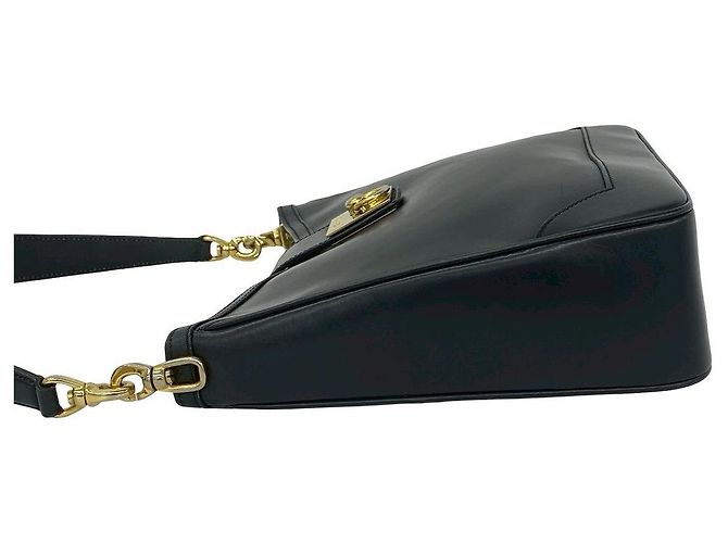 Céline Borsa a tracolla in pelle di vitello CELINE Nero - vista 6
