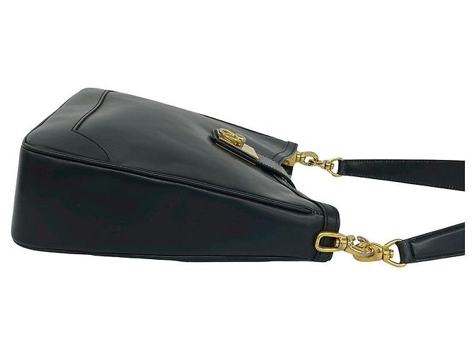 Céline Borsa a tracolla in pelle di vitello CELINE Nero - vista 7