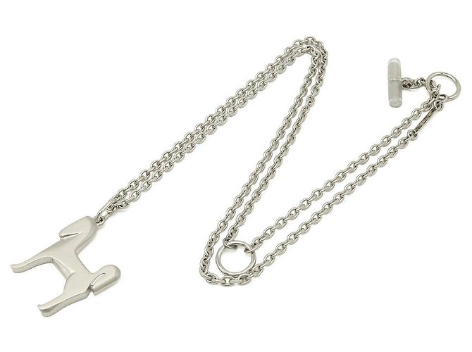 Hermès Hermes Panache Metallhalskette Silber Metallisch - Ansicht 2