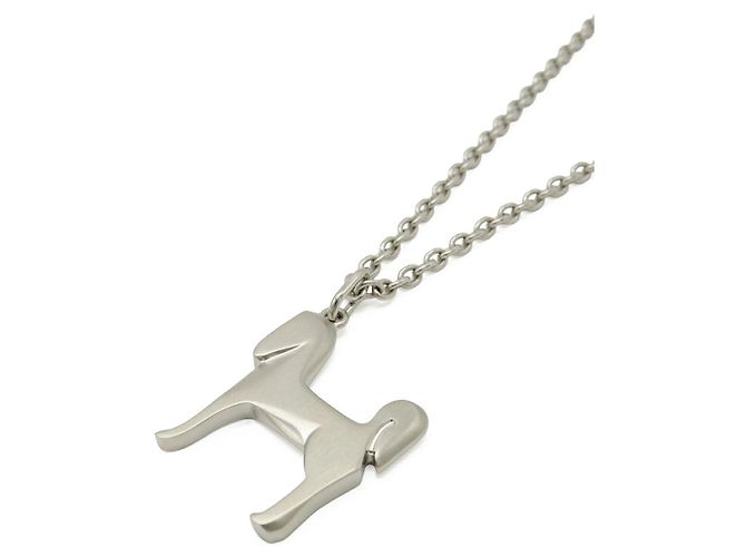 Hermès Hermes Panache Metallhalskette Silber Metallisch - Ansicht 3