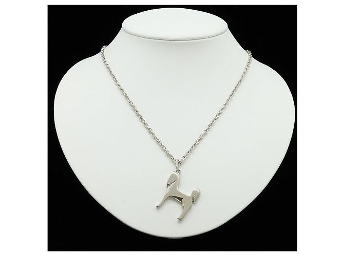 Hermès Hermes Panache Metallhalskette Silber Metallisch - Ansicht 6