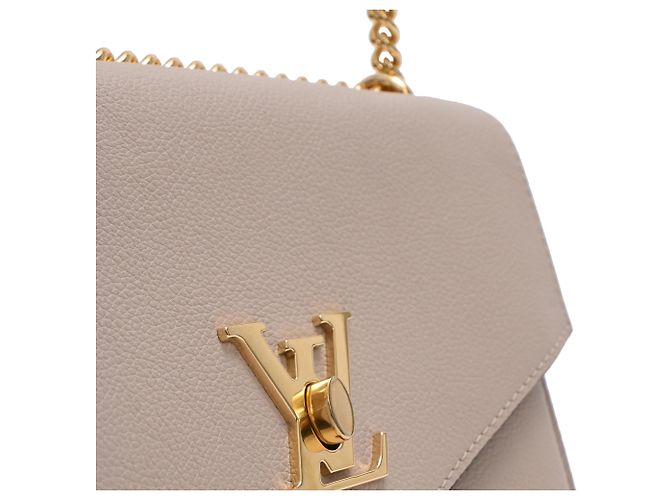 Louis Vuitton Mylockme Chain Bag in Beige Leather Python print - view 15