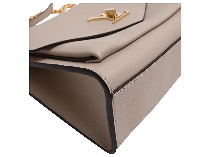 Louis Vuitton Mylockme Chain Bag in Beige Leather Python print - view 19