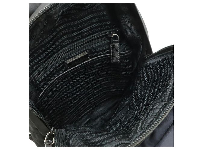 Bolso de hombro de nylon Prada Negro - vista 7