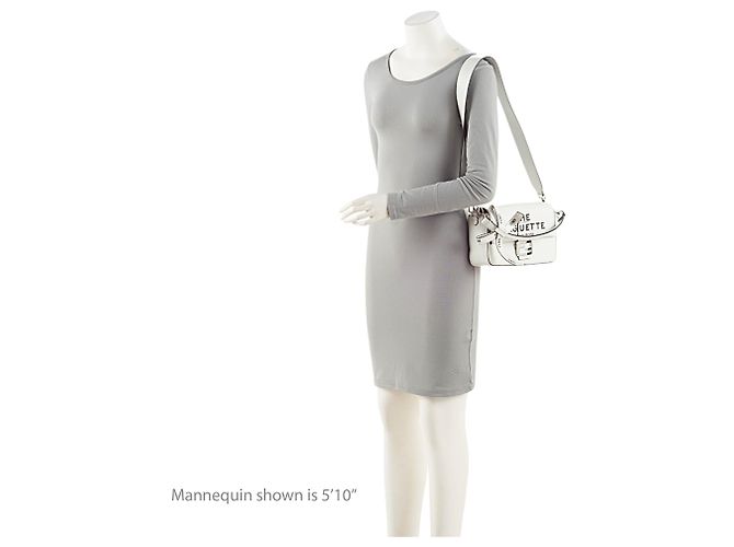 Fendi x Marc Jacobs Leather The Baguette Shoulder Bag Bianco - vista 5