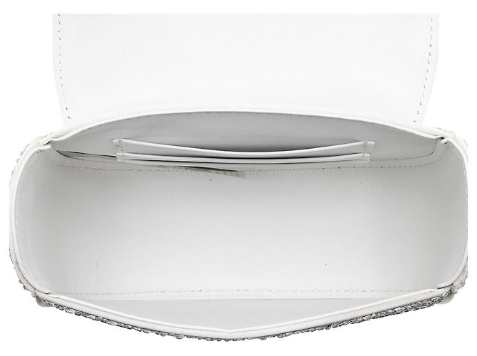 Versace La Medusa Mini Top Handle aus Satin mit Kristallbesatz Silber Metallisch - Ansicht 6