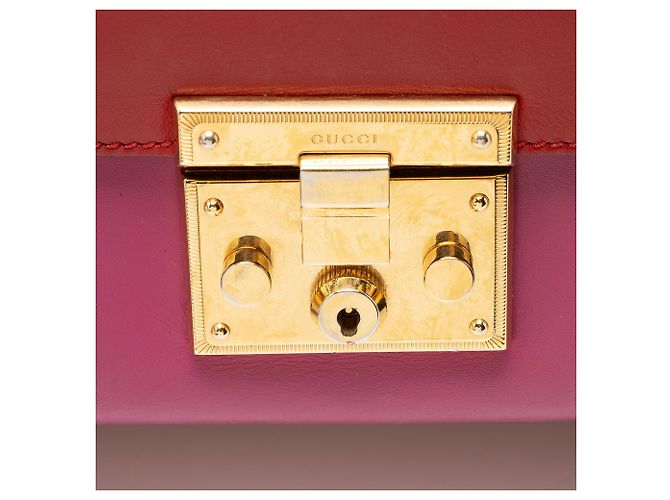 Borsa a Spalla Gucci Padlock in Pelle Misura Medium Rosa - vista 9