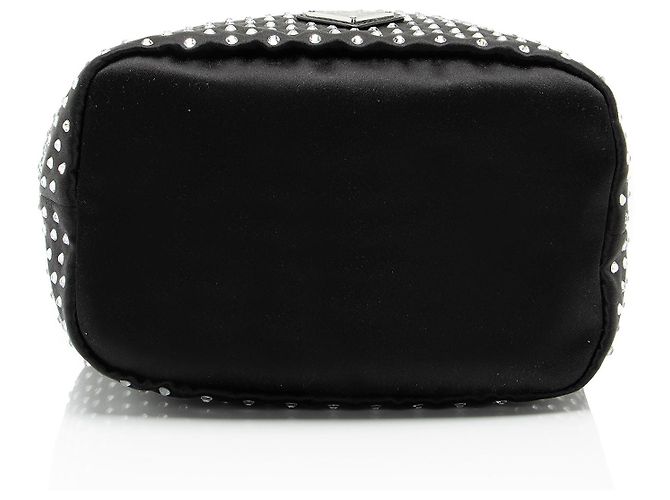 Prada Re-Nylon Crystal Embellished Drawstring Pouch Black - view 4