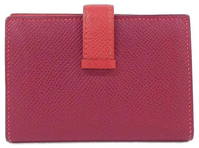 Hermès Portafoglio Hermes BearnMini Epsom Rosso - vista 2