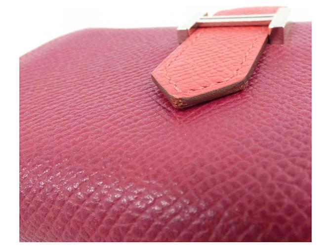 Hermès Portafoglio Hermes BearnMini Epsom Rosso - vista 4
