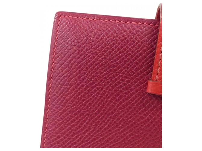 Hermès Portafoglio Hermes BearnMini Epsom Rosso - vista 5