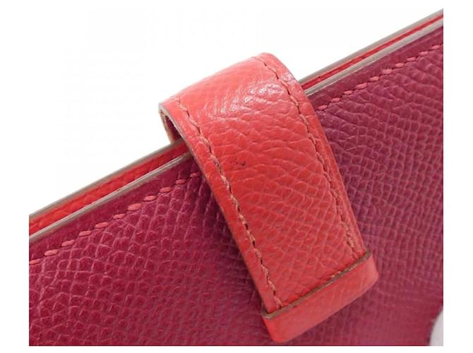 Hermès Portafoglio Hermes BearnMini Epsom Rosso - vista 6