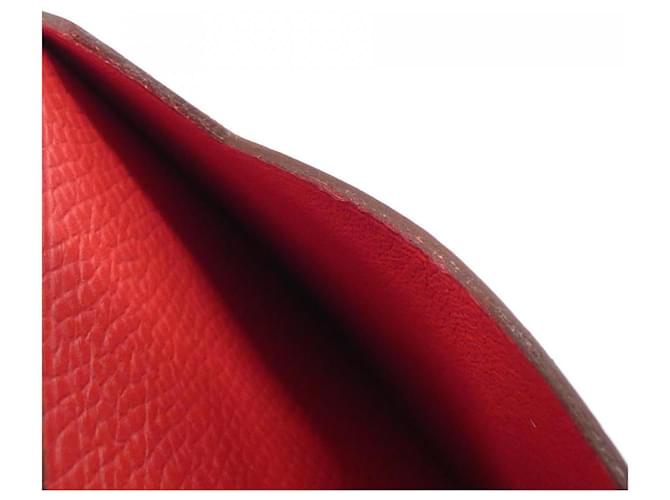 Hermès Portafoglio Hermes BearnMini Epsom Rosso - vista 8
