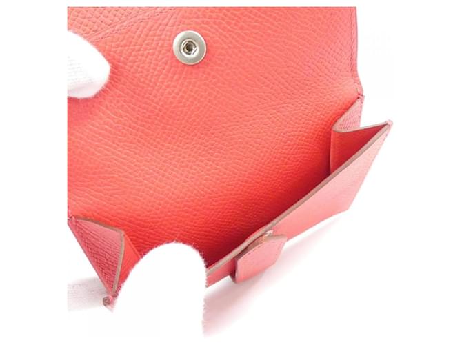 Hermès Portafoglio Hermes BearnMini Epsom Rosso - vista 9
