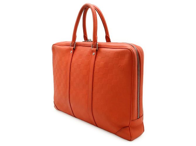 Louis Vuitton PDV Porte Documents Voyage Damier Infini briefcase Arancione - vista 2