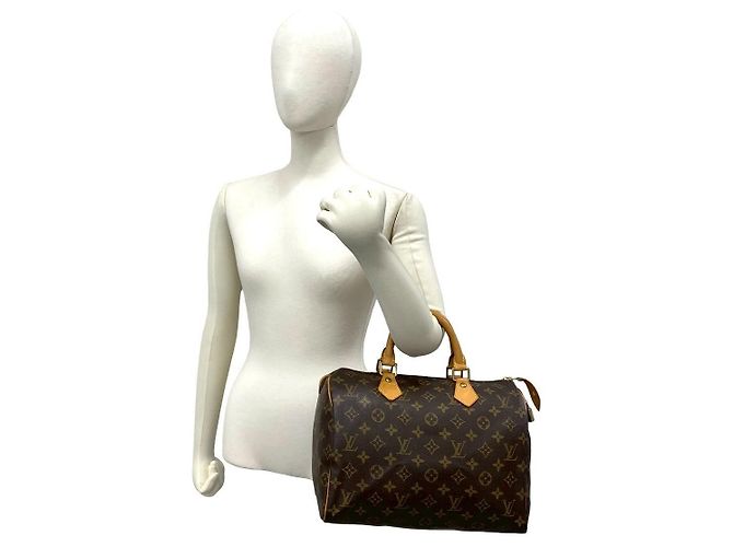 Speedy Louis Vuitton Monogram Handtasche Braun - Ansicht 4