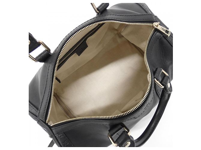 Borsa Boston in pelle Micro Guccissima Gucci Nero - vista 8