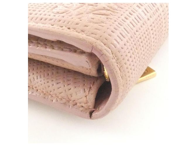 Portafoglio lungo bifold in pelle di vitello Loewe Rosa - vista 3