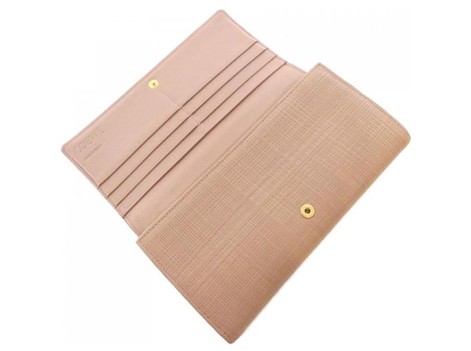 Portafoglio lungo bifold in pelle di vitello Loewe Rosa - vista 5