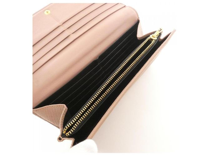 Portafoglio lungo bifold in pelle di vitello Loewe Rosa - vista 6