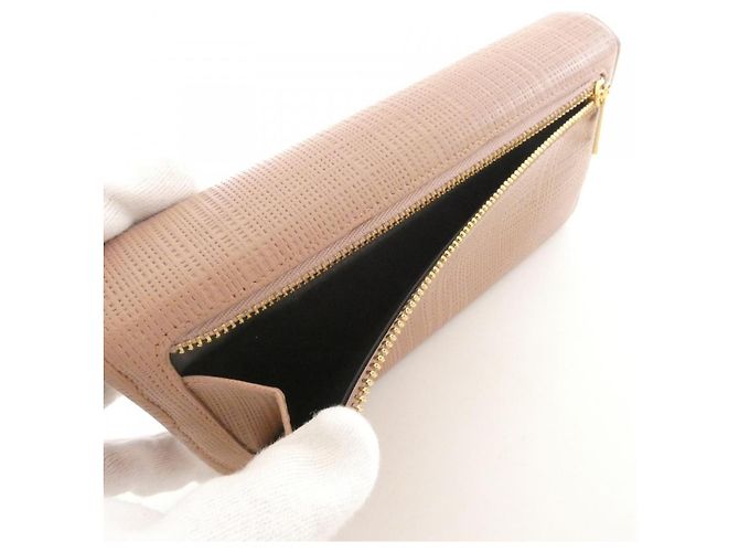 Portafoglio lungo bifold in pelle di vitello Loewe Rosa - vista 9