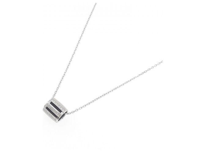 Collana Chaumet Class One 750 Oro Bianco e Diamanti Argento Metallico - vista 2