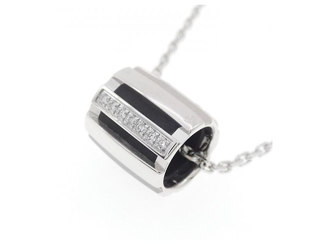 Collana Chaumet Class One 750 Oro Bianco e Diamanti Argento Metallico - vista 4