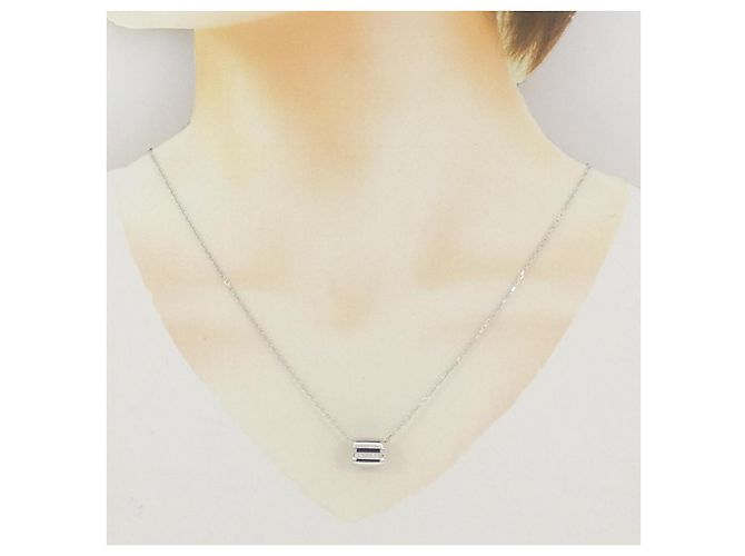 Collana Chaumet Class One 750 Oro Bianco e Diamanti Argento Metallico - vista 6