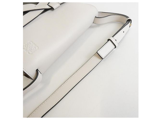 Bolso de hombro pequeño de piel de becerro Loewe Gate Blanco - vista 6