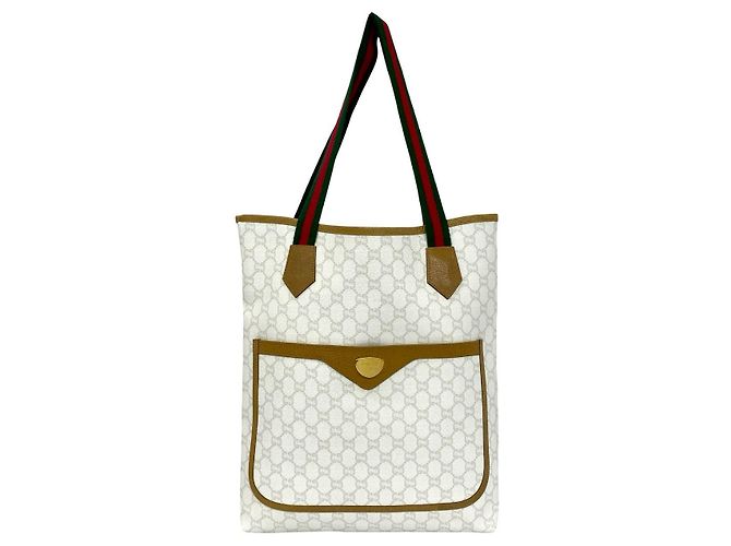 Bolso Tote Gucci de piel y PVC Blanco - vista 2