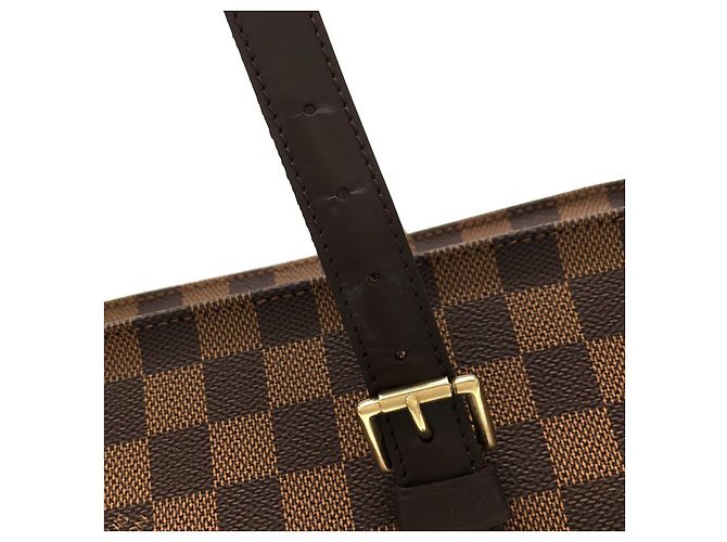 Borsa Tote Louis Vuitton Damier Marrone - vista 5
