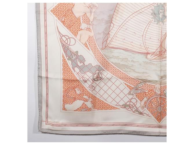 Hermès Sciarpa in seta Carre90 Hermes Bianco - vista 4