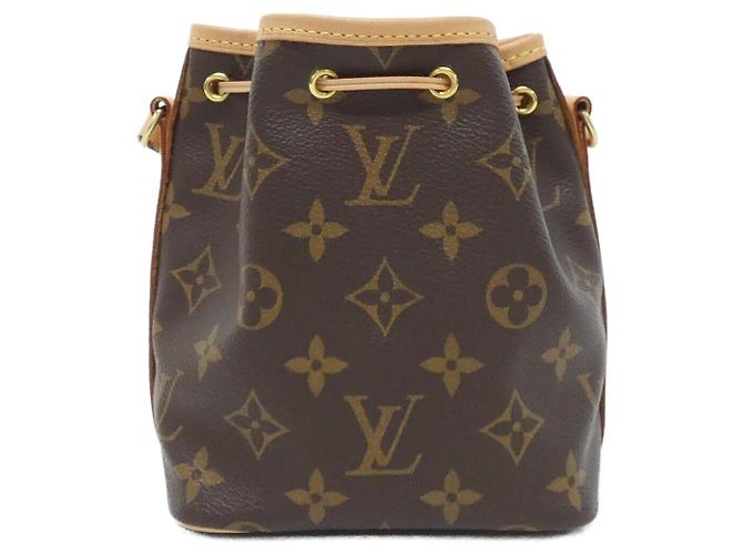 Borsa a tracolla Louis Vuitton Nano Noe Monogram Marrone - vista 2