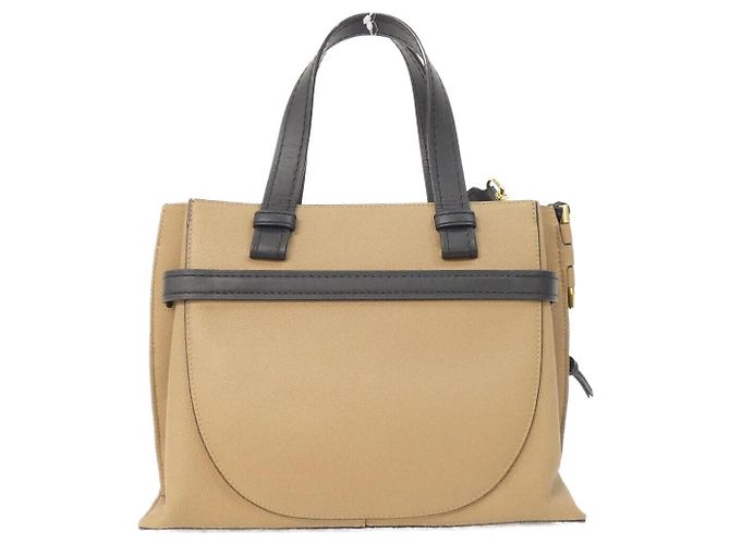 Piccola borsa a mano Loewe Gate in pelle di vitello Marrone - vista 2