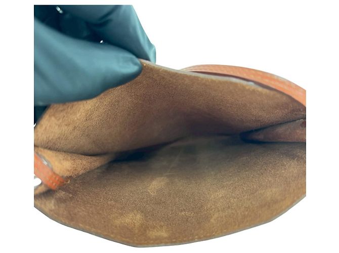 Hermès Borsa a tracolla in pelle Hermes Omenitou Marrone - vista 10