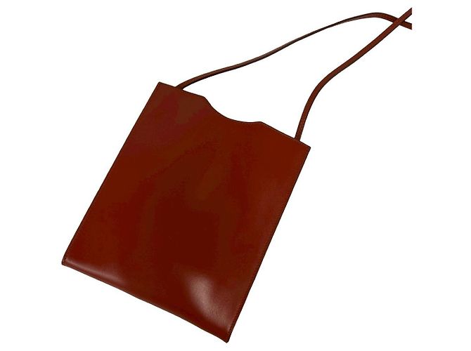 Hermès Borsa a tracolla in pelle Hermes Omenitou Marrone - vista 2