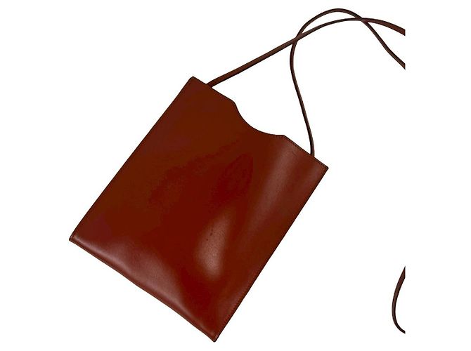 Hermès Borsa a tracolla in pelle Hermes Omenitou Marrone - vista 4