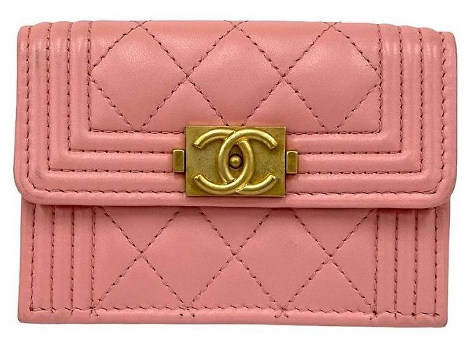 Portafoglio Trifold Chanel Boy Chanel Rosa - vista 2